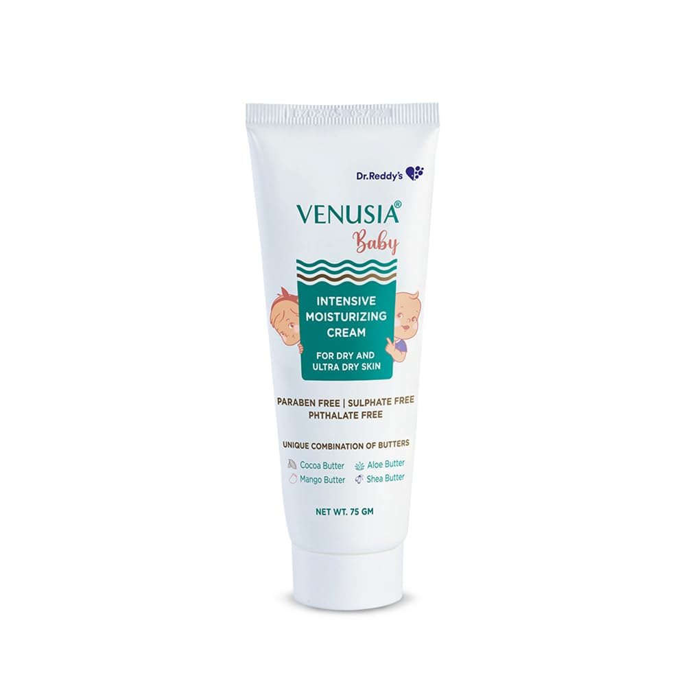 Venusia Baby Intensive Moisturising Cream | Dry & Ultra-Dry Baby Skin Care | 75 g