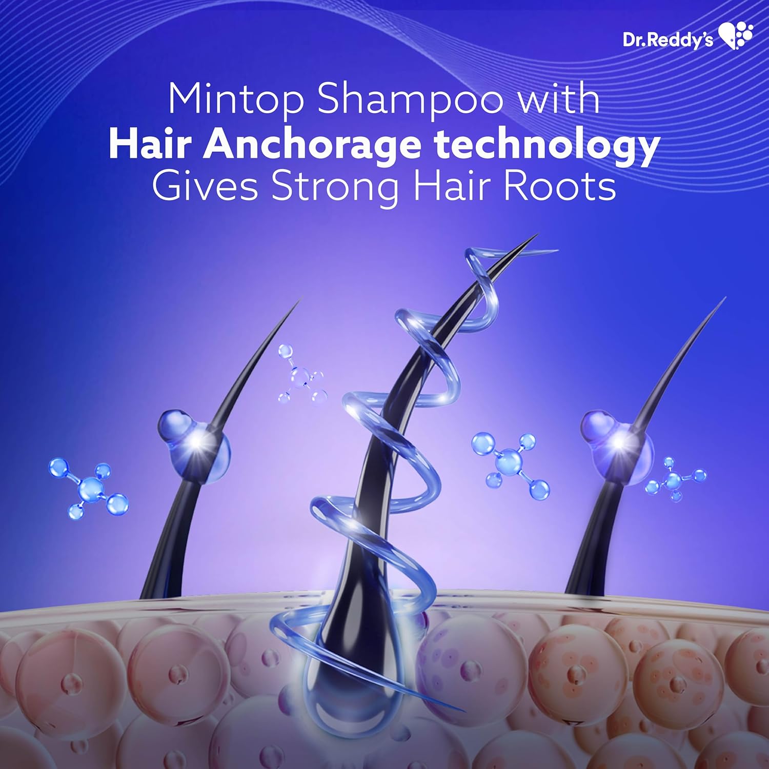 Dr. Reddy's Mintop  Shampoo for Hair Fall Control | Fortified with Procapil and Redensyl | Helps increase hair shine softness | Sulphate free | Helps strengthen hair roots 100 ml (Pack of 1)