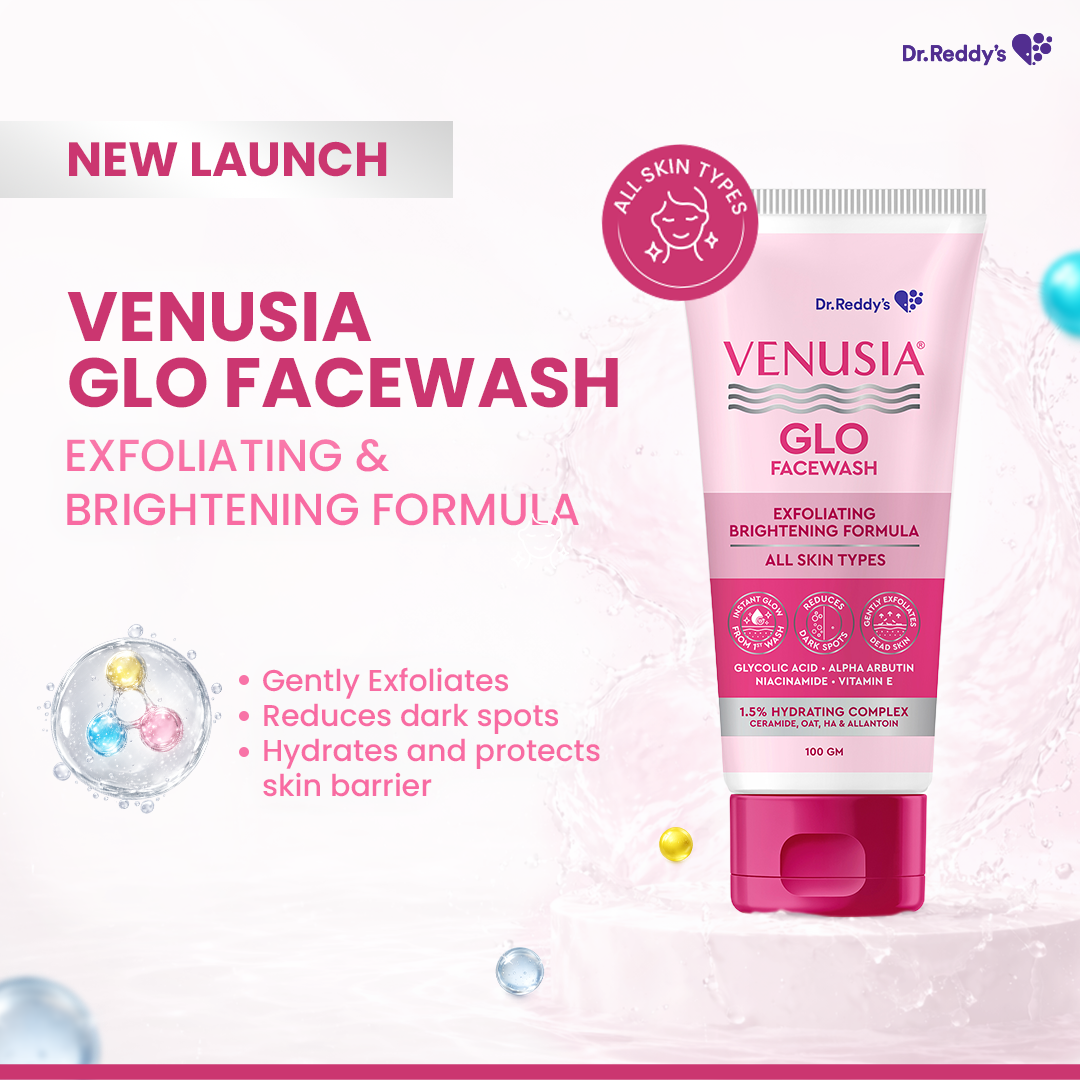 Venusia Glo Face Wash | Brightening Daily Cleanser for Radiant Skin | 100 g