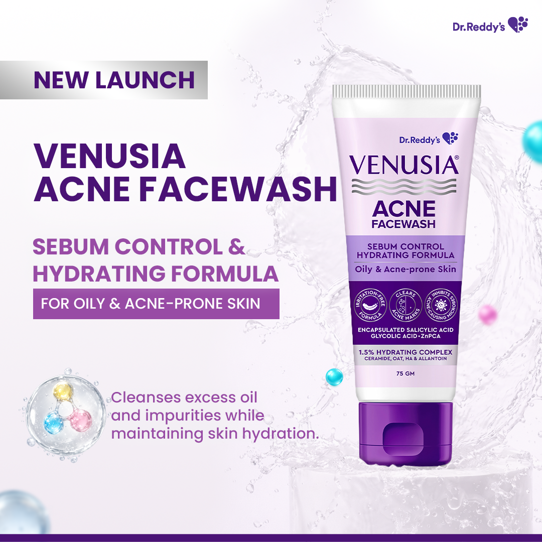 Venusia Acne Face Wash | Oil Control & Acne Care Cleanser | 75 g