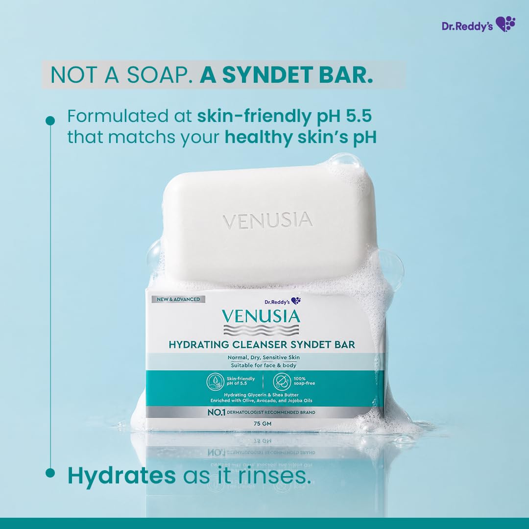 Dr. Reddy's Venusia Hydrating Cleanser Syndet Bar | 75g