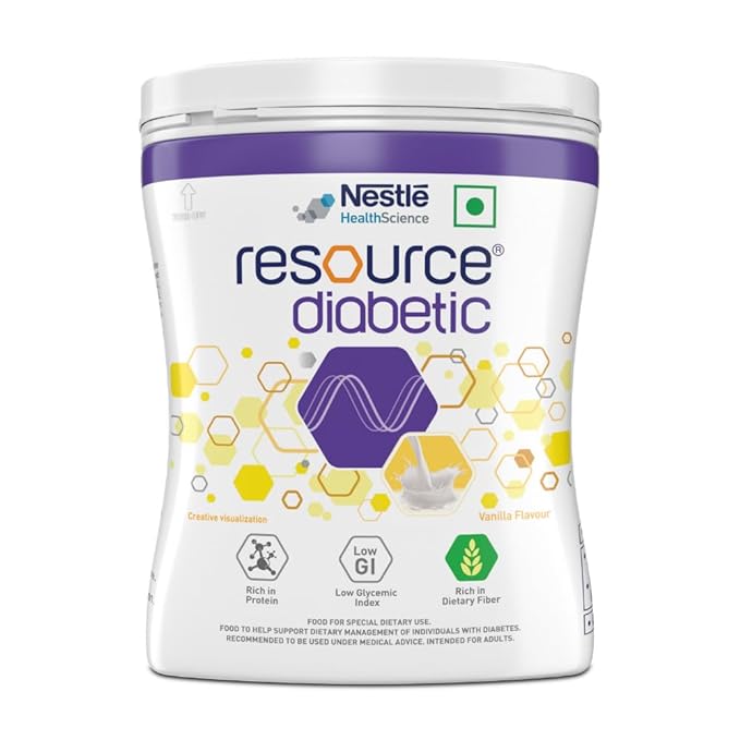 RESOURCE Diabetic Adult Nutrition For Diabetic Patients Low Gi Formula Vanilla Flavoured Protein Powder 400g Pet Jar