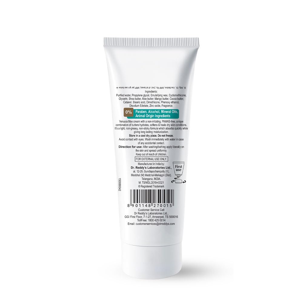 Venusia Max Cream | Everyday Moisturiser for Dry Skin | 75 g