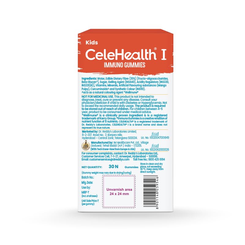 CeleHealth Kidz-Pulpy Mango Gummies 30’s