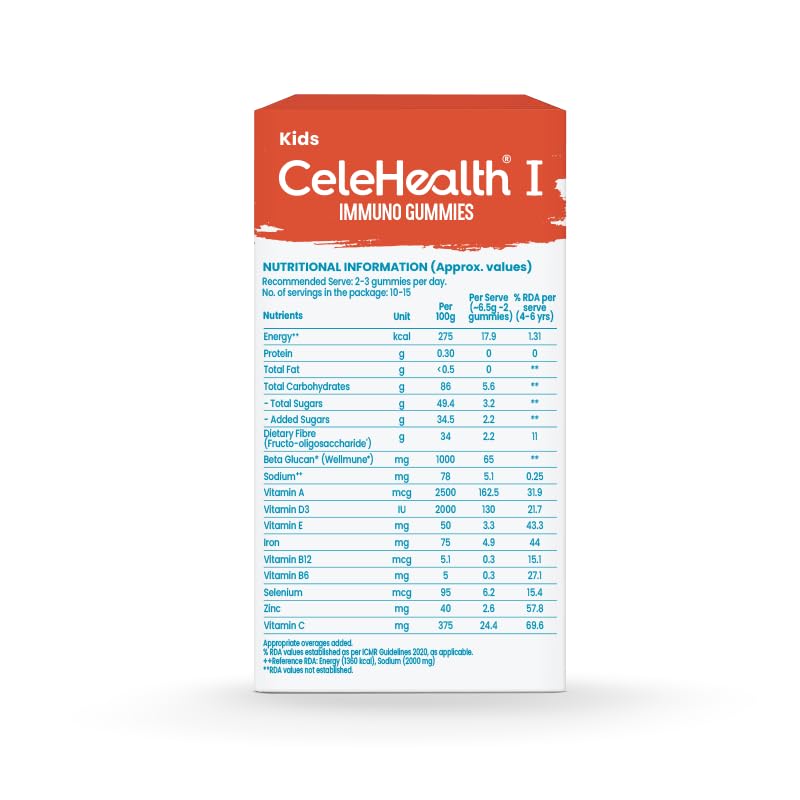CeleHealth Kidz-Pulpy Mango Gummies 30’s