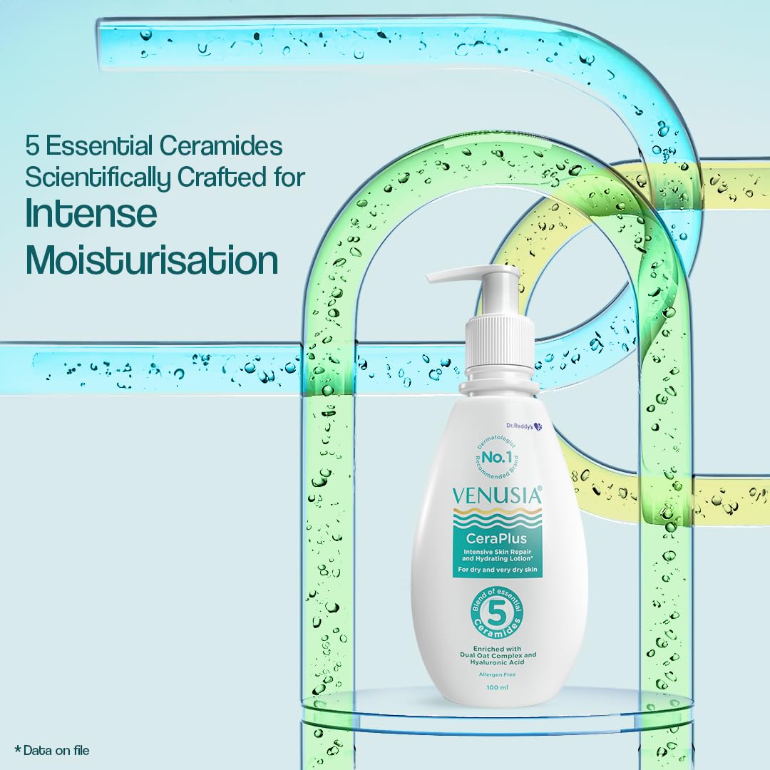 Venusia Ceraplus Lotion | Ceramide Moisturising Body Lotion for Dry Skin | 100 ml