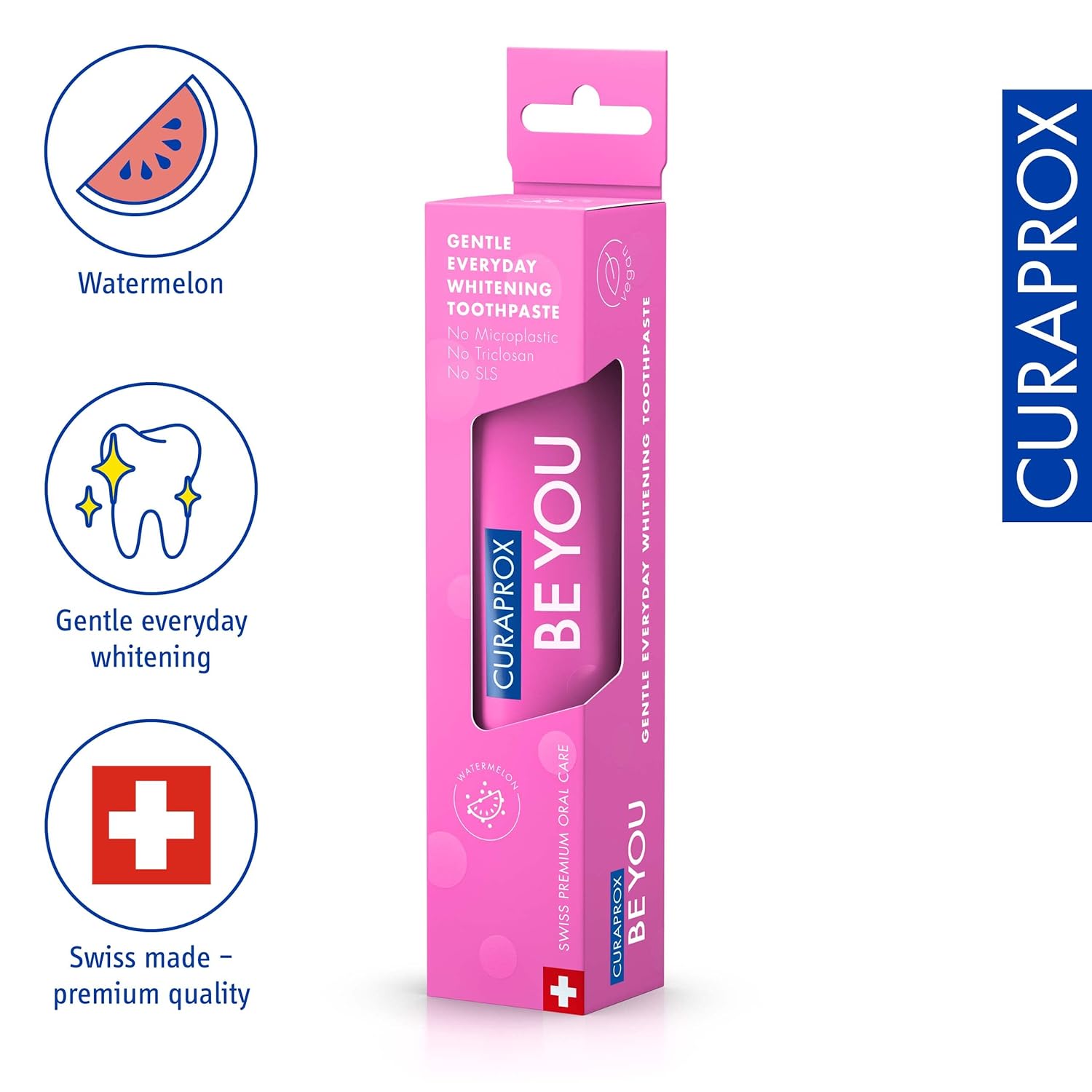 Curaprox Be You Toothpaste Pink | Gentle Everyday Whitening | 60 ml