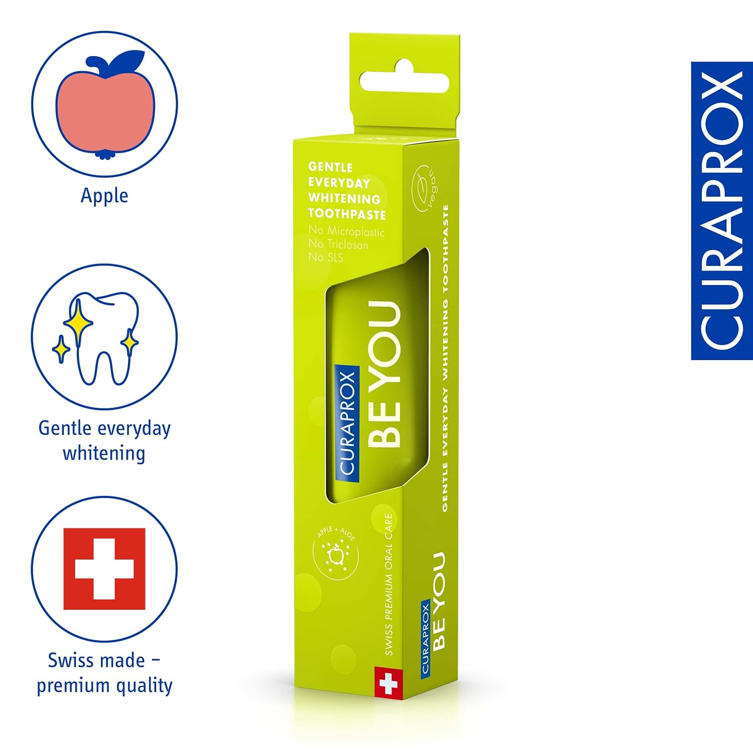 Curaprox Be You Toothpaste Green | Gentle Everyday Whitening | 60 ml