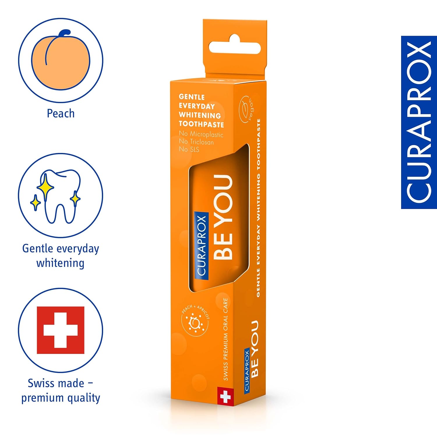 Curaprox Be You Toothpaste Orange | Gentle Everyday Whitening | 60 ml