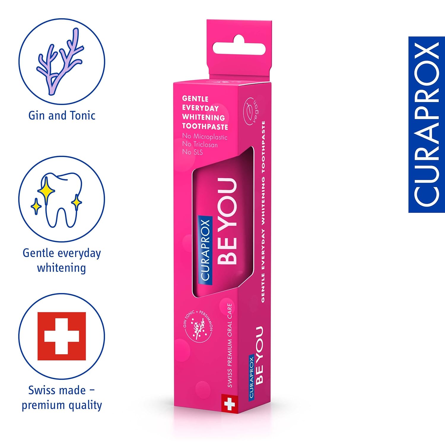 Curaprox Be You Toothpaste Red | Gentle Everyday Whitening | 60 ml