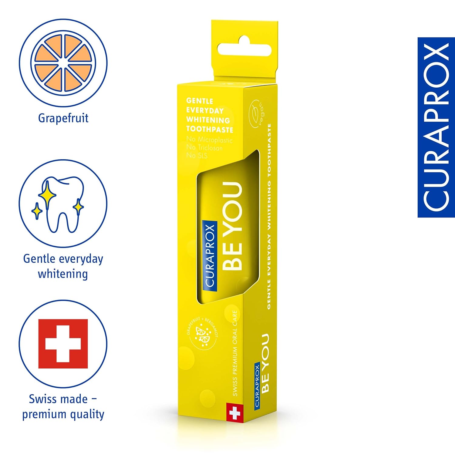Curaprox Be You Toothpaste Yellow | Gentle Everyday Whitening | 60 ml