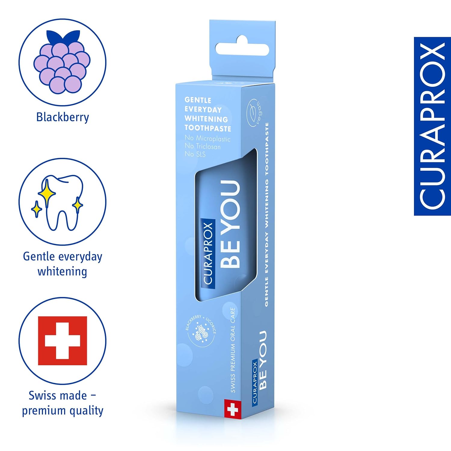 Curaprox Be You Toothpaste Blue | Gentle Everyday Whitening | 60 ml