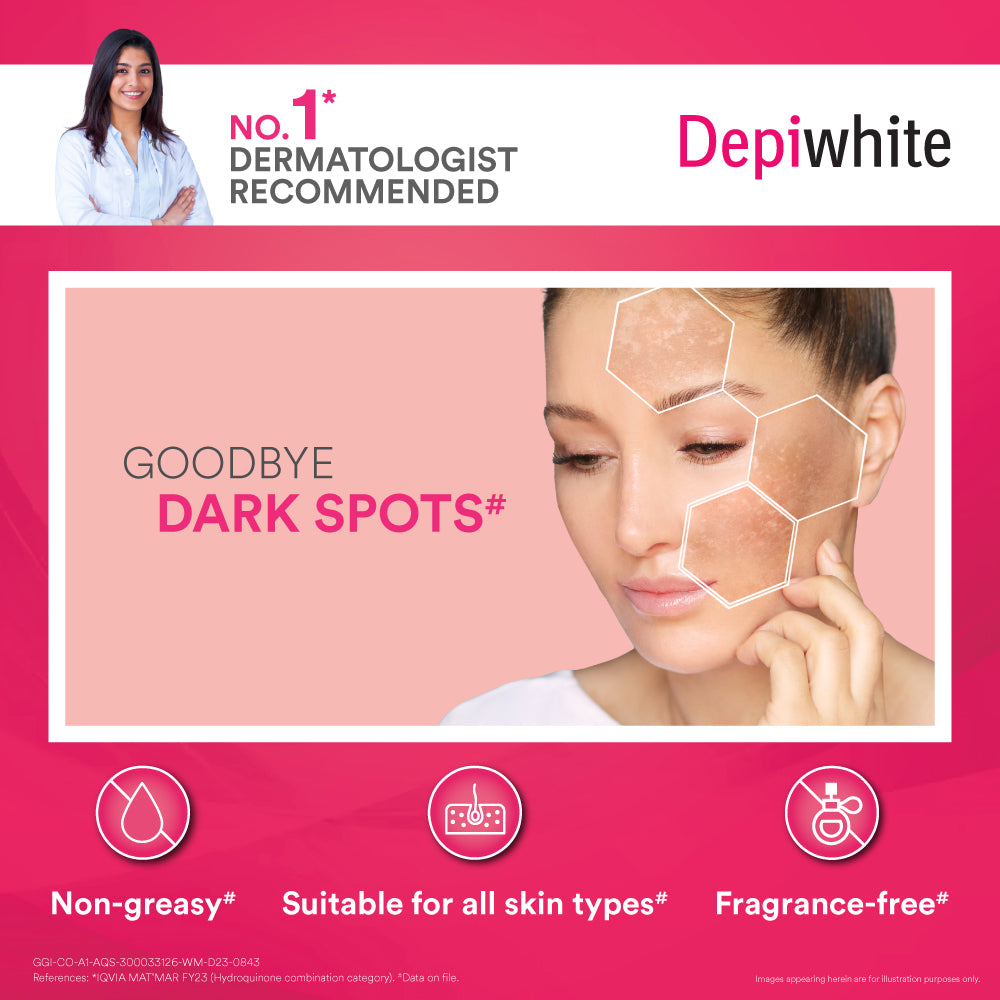 Dr Reddy's Depiwhite Advanced Skin Radiance Cream with Phosphatase Activators, help Reduces Dark Spots, help Improves Complexion, Sustained Results, No Hydroquinone and Steroids, 15ml