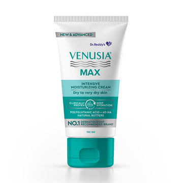 Dr. Reddy's Venusia Max Intensive Moisturizing Cream, For Dry Skin, Repairs & Smoothens Skin, 150 GM